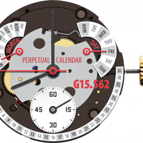 ETA G15.562 H1, 10 1/2'',DAY2/DATE-HAND,SS,MONTH-RETRO,DAY/DATE-RETRO,QUARTZ (394)